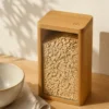 Bamboo cereal box on a counter