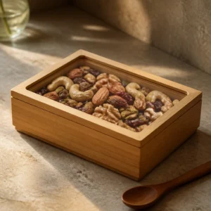 Bamboo food container box