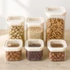six beige glass pantry storage vessels Dubai — The Essentials by redefined. homes