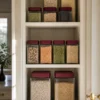 The Signature on open shelving